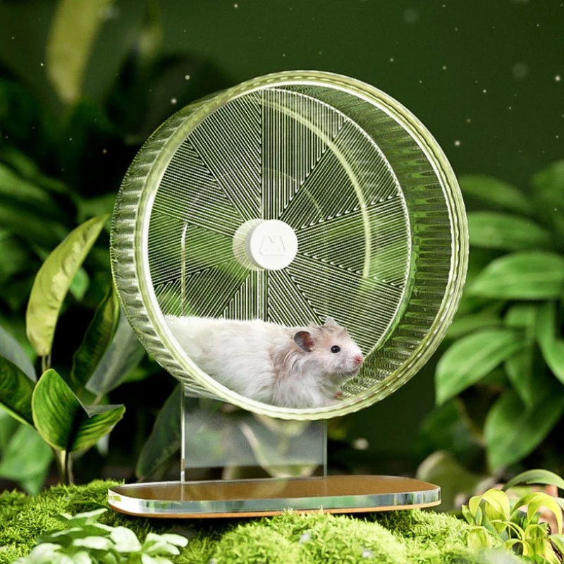 22cm Ultra Silent Pet Exercise Wheel Hamster Running Ball Noise Free Cage Landscape Toys Durable Spinner for Small Animals