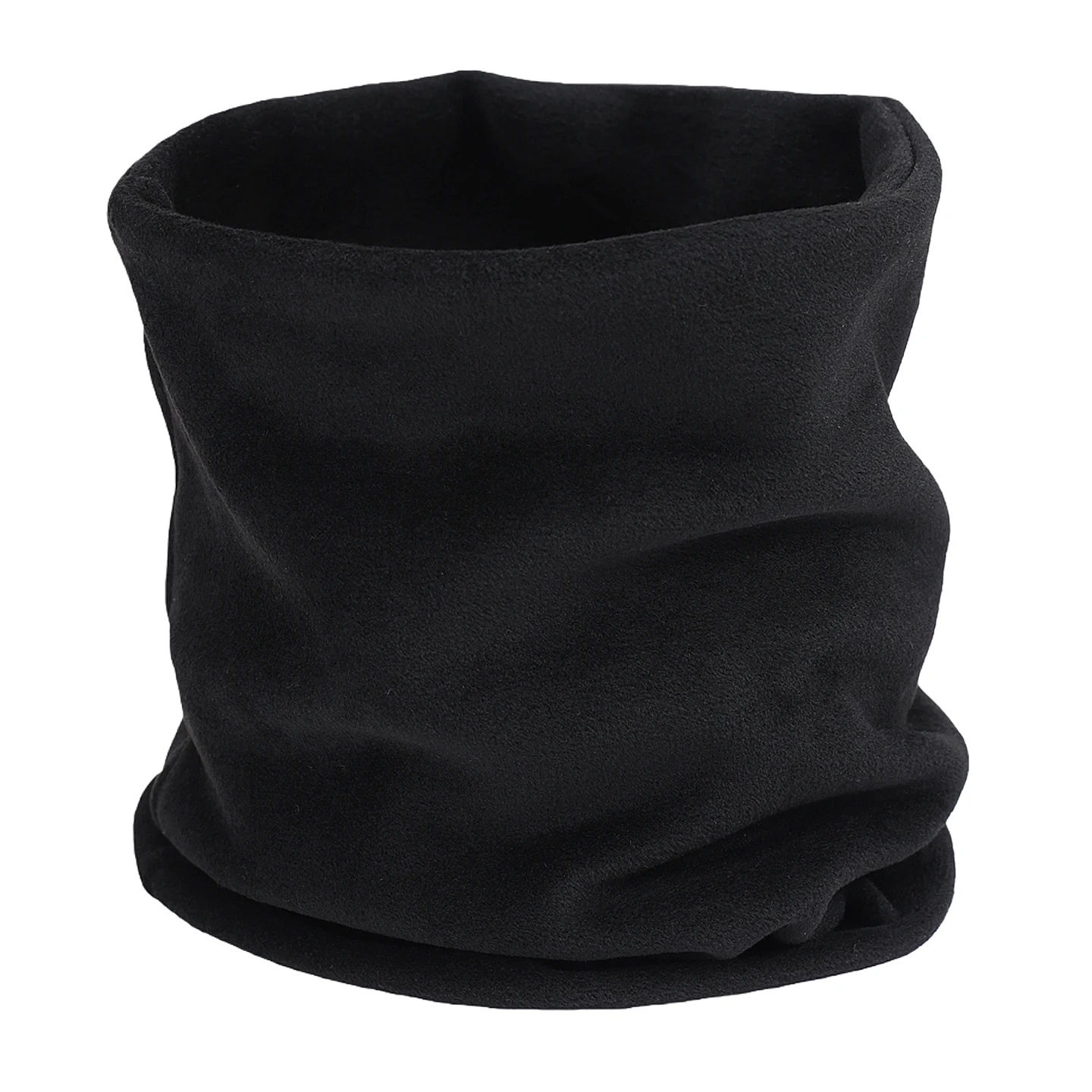 New Winter Scarf for Women Men Solid Double Layer Thick Fleece Cotton Neckerchief Ring Scarves Warm Neck Gaiter Muffler Ski Mask