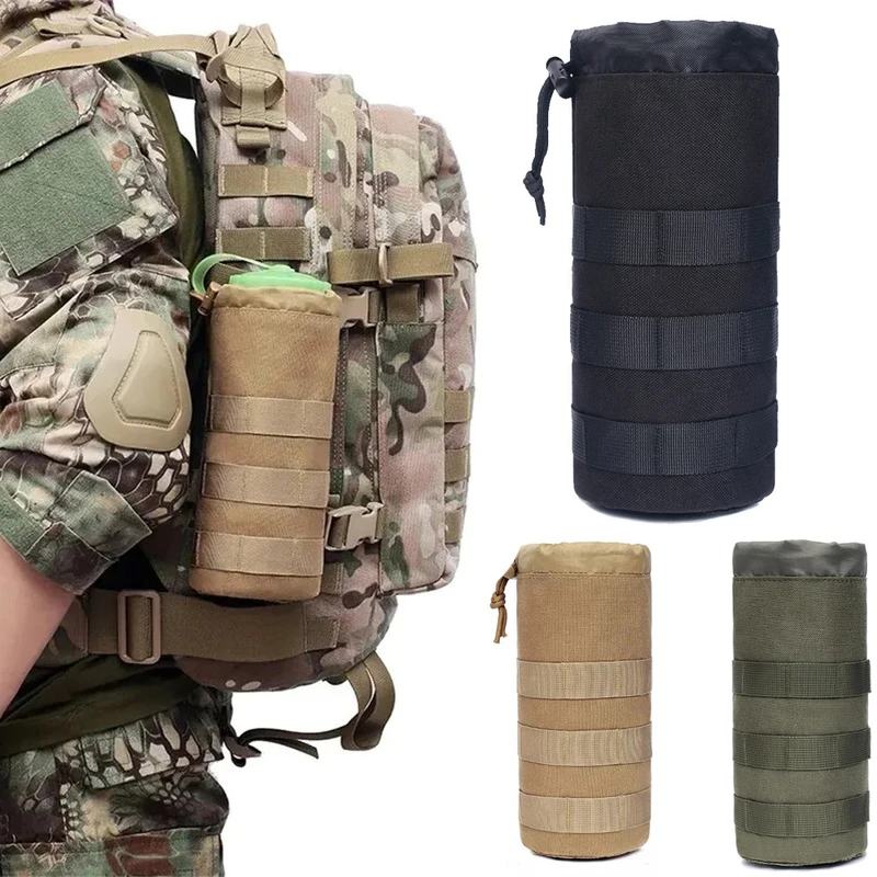 

Tactical Molle Water Bottle Bag Pouch Holder Outdoor Travel Camping Hiking Cycling Fishing Hunting Water Bottle Kettle Carrier