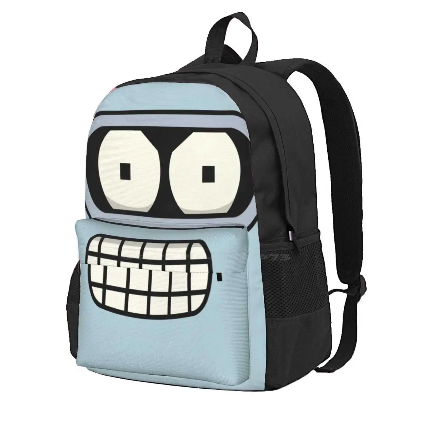 Bender'S Face Hot Sale Schoolbag Backpack Fashion Bags Bender Face Cartoon Robot Nostalgic Minimalistic 90S 2000S Funny