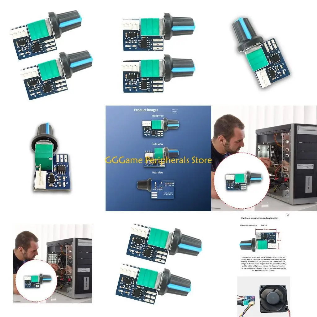 

U55B 4Pin PWM Fan Controller Tool 0-100% Linears Speed Controls Industrial Chip Design