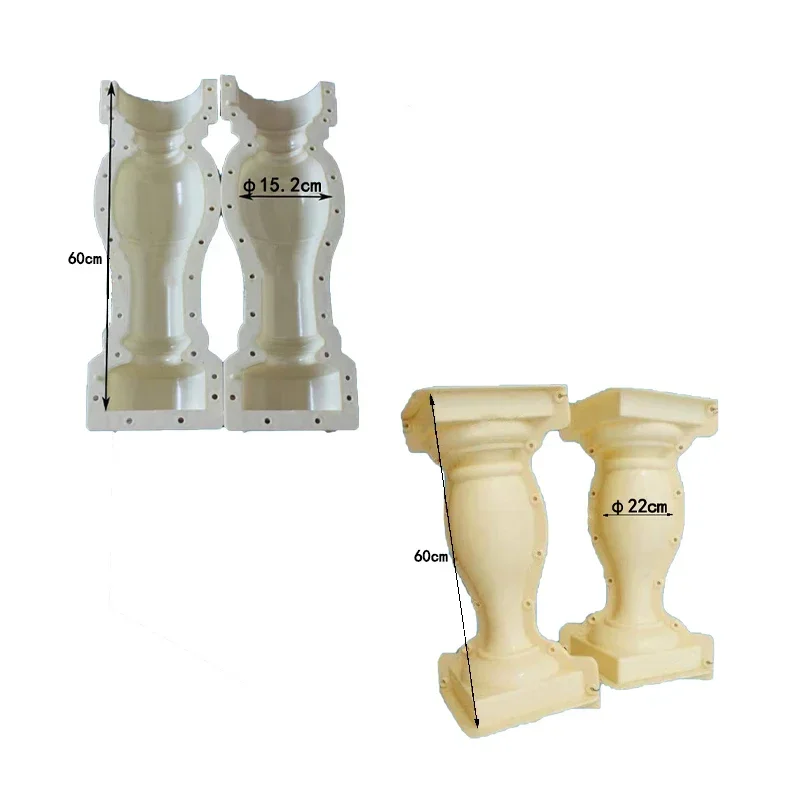 Roman Column Mould Concrete Gypsum Cement Plastic Casting Mould Kit for Garden Balcony Fence Decorative Wood Column Mould