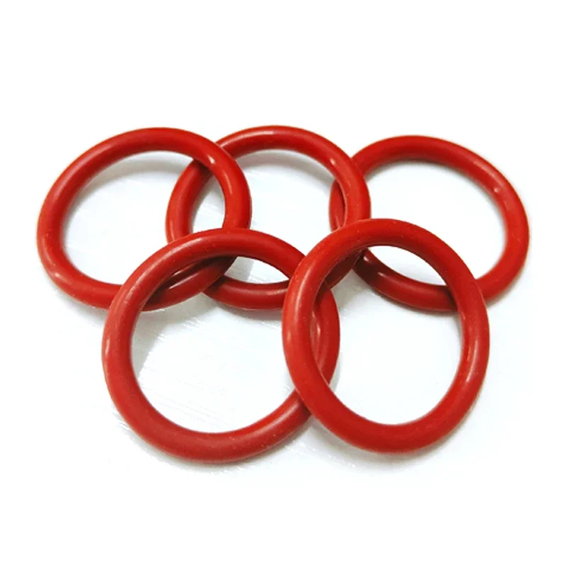 50-200Pcs O-ring Plumbing Gasket Silicone O Ring Sealing Washer Red VMQ Oil Resistant Ring High Temperature Oring Assortment Kit