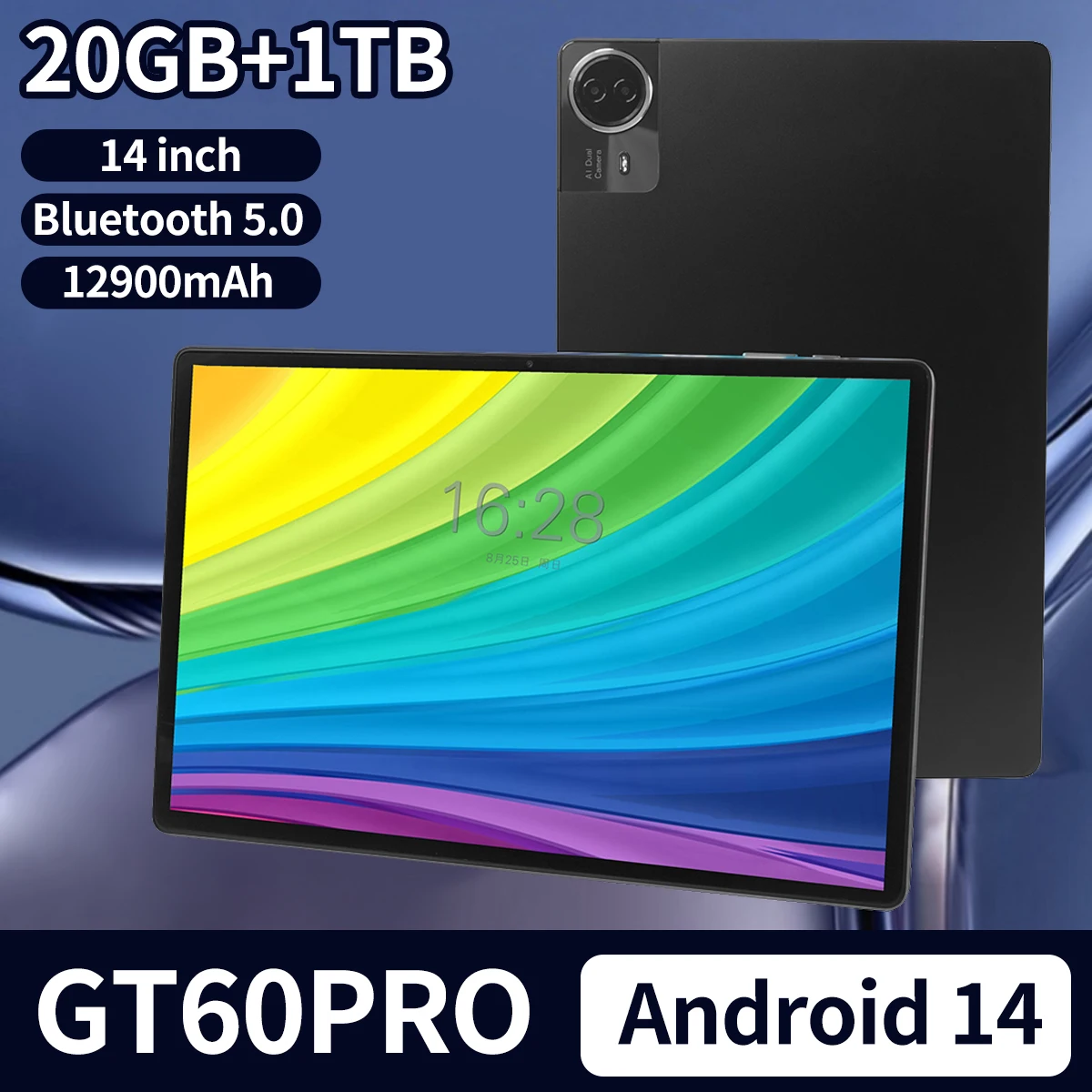 

2025 Flagship 14'' Tablet 20GB RAM 1TB Storage 5G Dual SIM 12900mAh Battery Octa-Core Charge Global Version