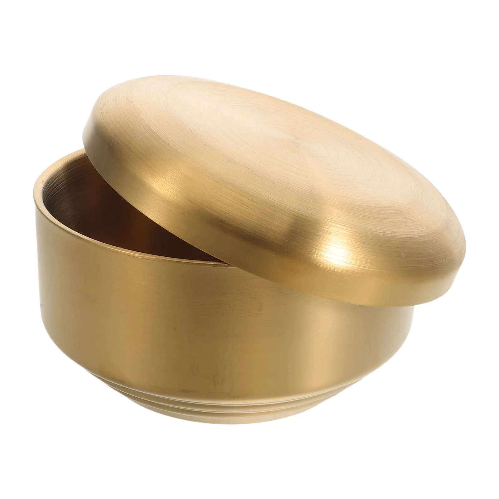 

Premium Metal Shaving Bowl for Men Small Stainless Steel Soap Holder with Lid Travel Shave Cream Dish Enhances Beard Grooming