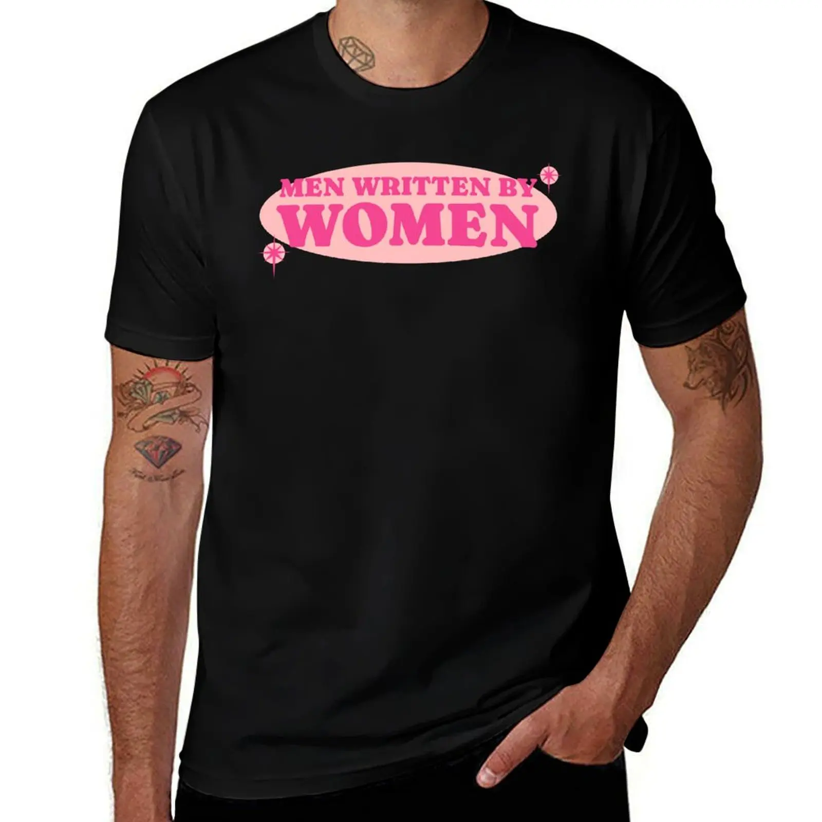 men written by women, pink T-Shirt High Elasticity Sports Tee Shirt T-Shirt