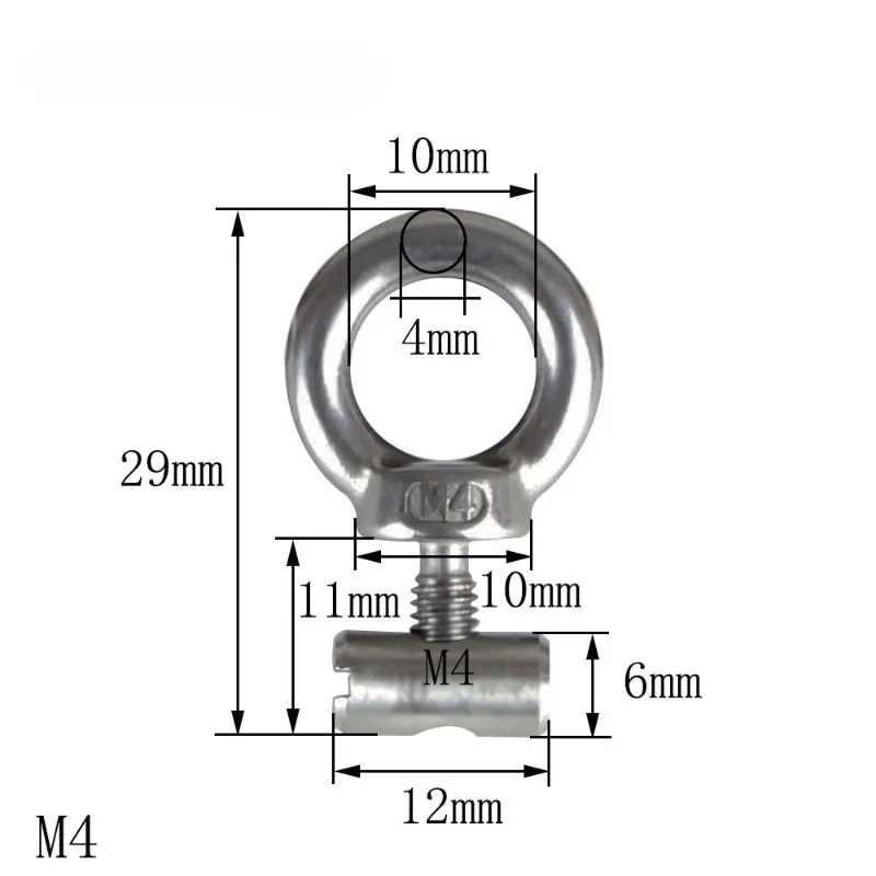 6/8pcs Awning Rail Stoppers 6mm Stops Motorhome Campervan 304 Stainless steel Sliding Rail Track Lifting Ring Screw Slip Ring