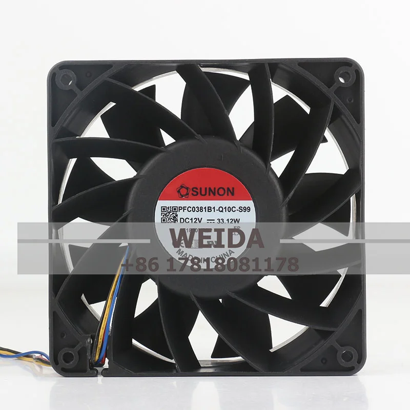 Chassis fan PFC0381B1-Q10C-S99 SUNON 12038 DC12V 33.12W Ant S9I 12CM Violent cooling fan 120 x 120 x 38MM