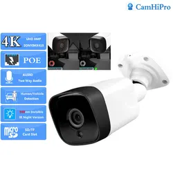 HD 4K 8mp Sonyimx415 Security Surveillance Vedio Bullet POE 5MP Two Way Audio 940nm Invisible IR Night Vision Humanoid Detection