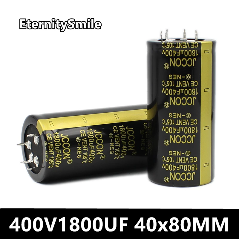 

1800UF400V 40x80MM Inverter Capacity 400V1800UF Electrolyte Capacitor 400V Oxygen Capacitor For Hifi Amplifier Low ESR