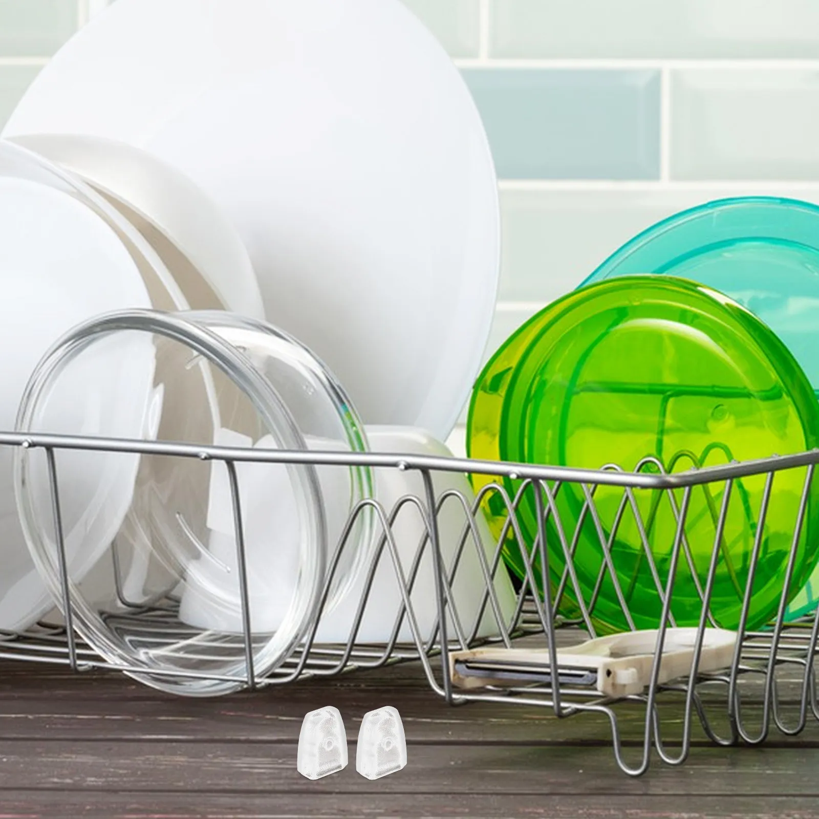 20Pcs PVC Drain Basket Feet Protective Sleeves Stable Support Waterproof Kitchen Rack Feet Replacement Sink Grid Protector