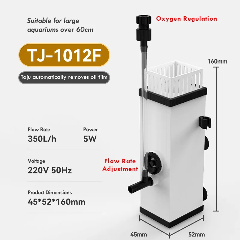 3,5 W mini stille automatische oliefilmprocessor, aquariumoppervlakteoliescheidingsfilter, aquariumwaterfiltratie en olieverwijdering