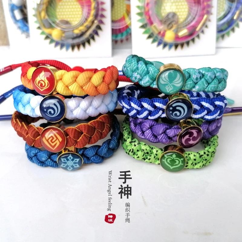 Impact Eye Of God Bracelets Pyro Hydro Anemo Electro Dengro Cyro Geo Seven Elements Vision Anime Aaccessory