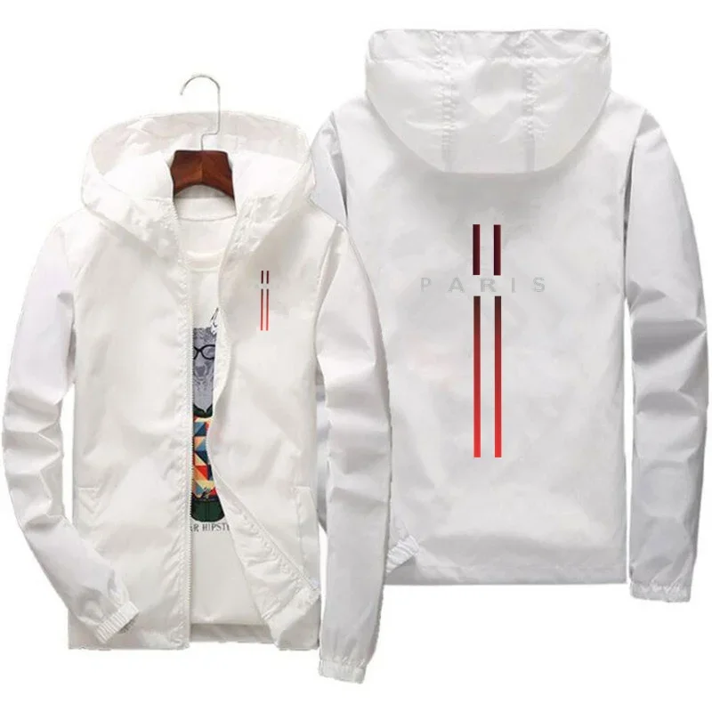 جديد الخريف الرجال سترة العلامة التجارية التخييم في الهواء الطلق الرجال قلنسوة بسحاب مقاوم للماء الرجال الرياضة واقية من الشمس سترة كبيرة