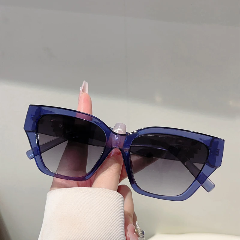 KAMMPT Cat Eye Sonnenbrille Damen Mode Vintage Candy Color Rim Decor Shades Trendy Outdoor Brand Design Gradient Sonnenbrille