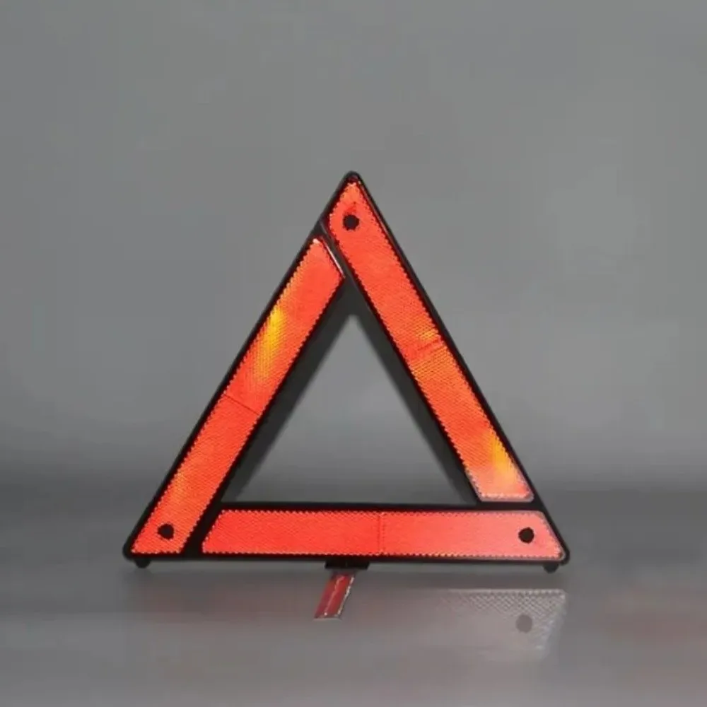 Car Accessories Red Car Tripod Reflective Emergency Break Down Stop Sign Triangle Folded Warning Tool Safety Hazard