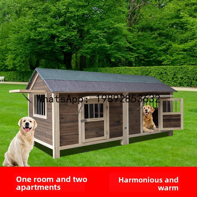 CZ Outdoor Warm Rainproof All-Season Dog Cage Outdoor Dog House Summer Villa Small Medium Large Dogs Solid Wood