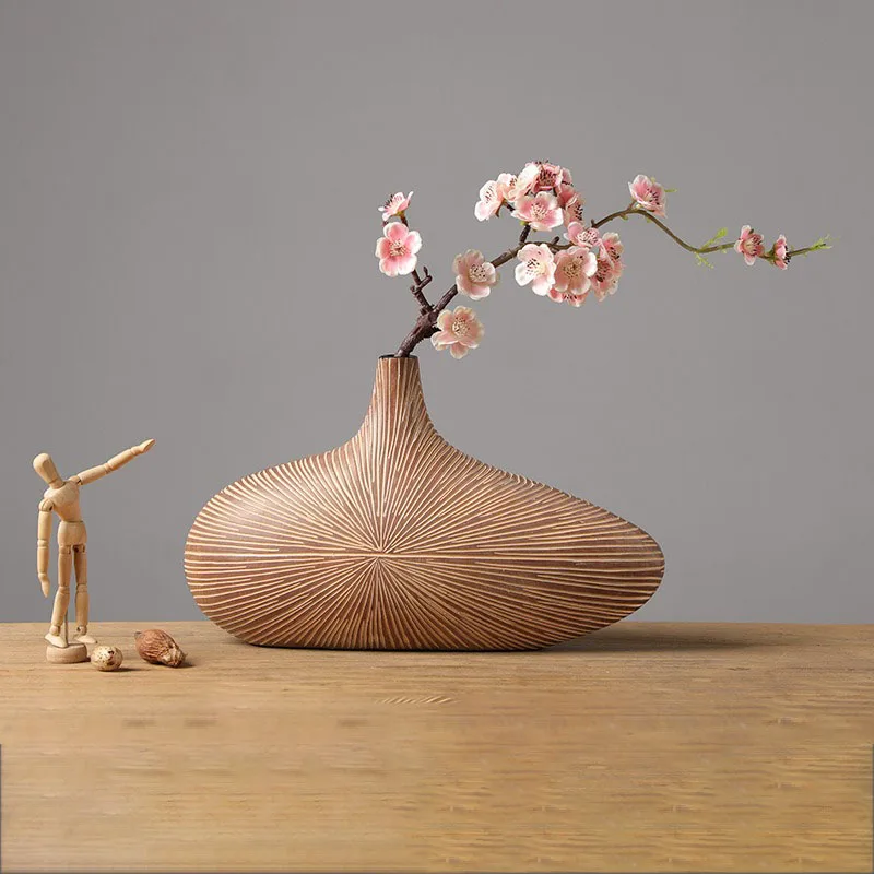 

Creative Resin Material Tabletop Figurines Modern Simple Style Vase Crafts Jewelry Flower Arrangement Container Home Decor