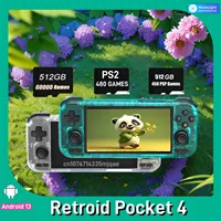 Retroid Pocket 4 /4 PRO Handheld Game Console 8G+128G Android 13 D1100 CPU 5.2 WiFi 5000mAh Gaming Console 512GB PSP PS2 GAMES