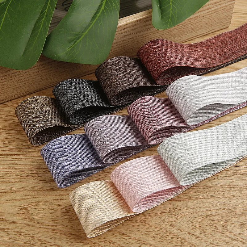 

Double Faced Polyester Cotton Bow Ribbon 10mm 16mm 25mm 40mm Solid Color DIY Material Gift Wedding Packing Handmade Crafts Tape