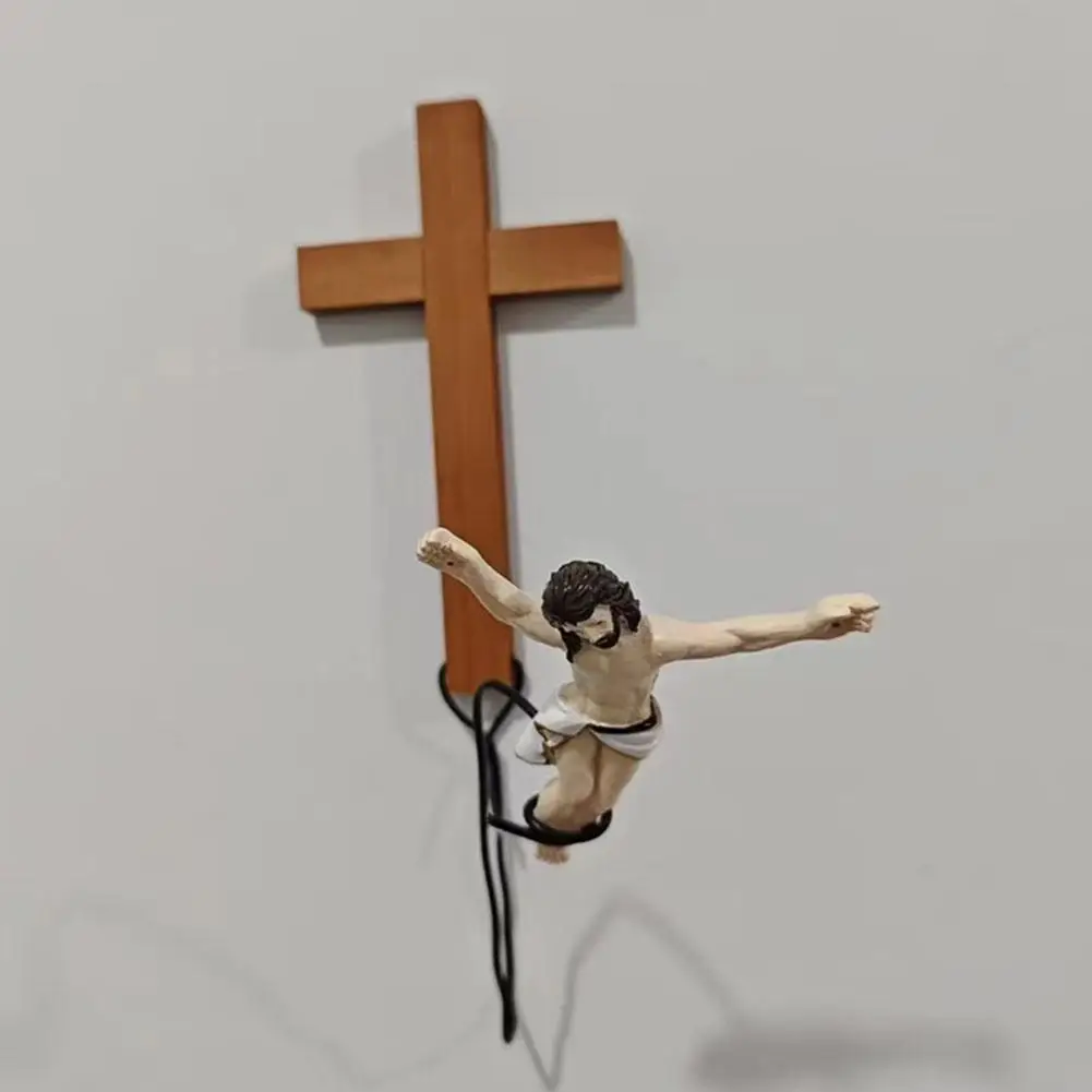 Innovative Decor Bungee Jumping For Jesus Christ Figure Religious Art Pieces Resin Crafts Ffor Home Decor Dropshipping