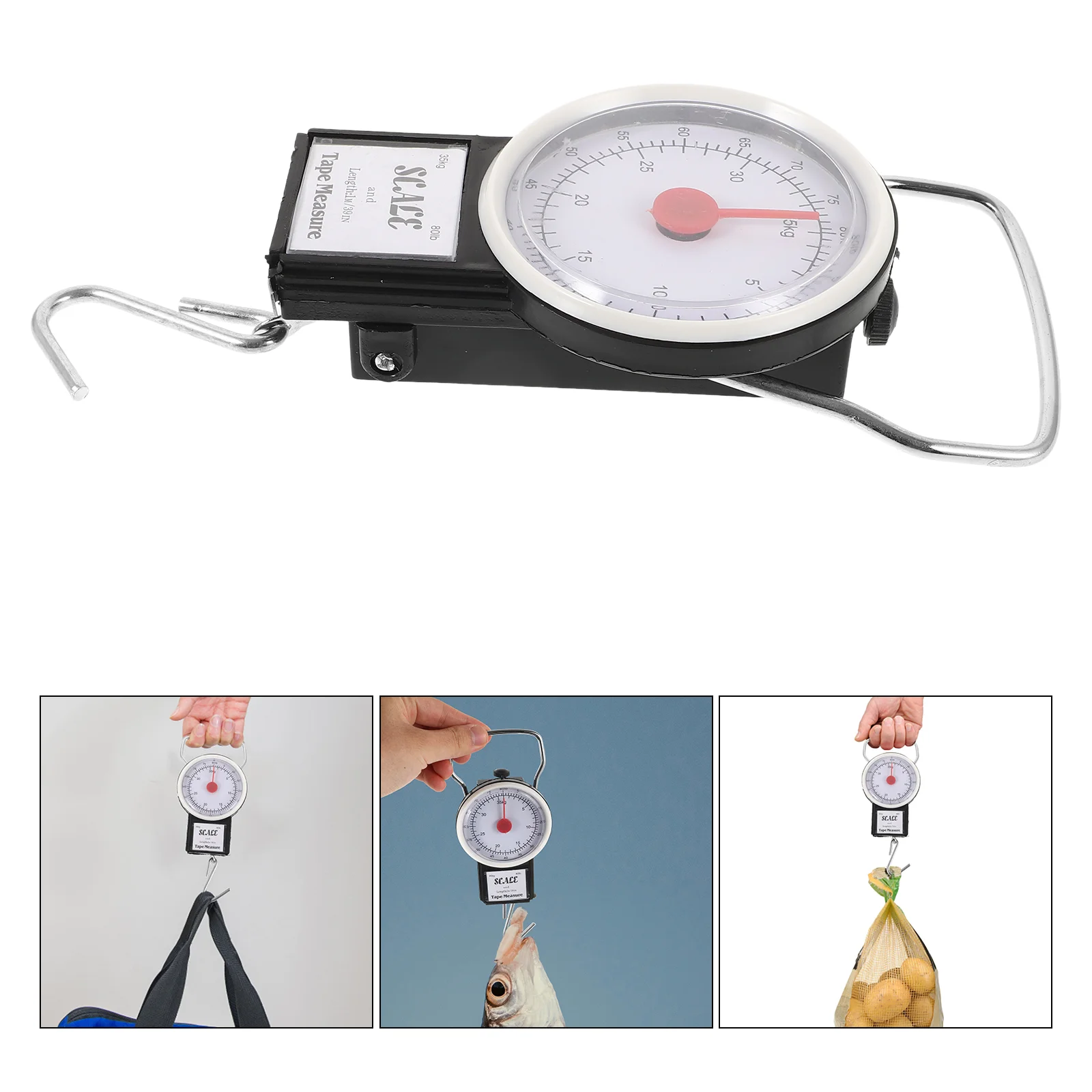 

Fish Hook Spring Scale Hanging Weight for Luggage Bin Booster Machine Plastic Iron Travel Lure