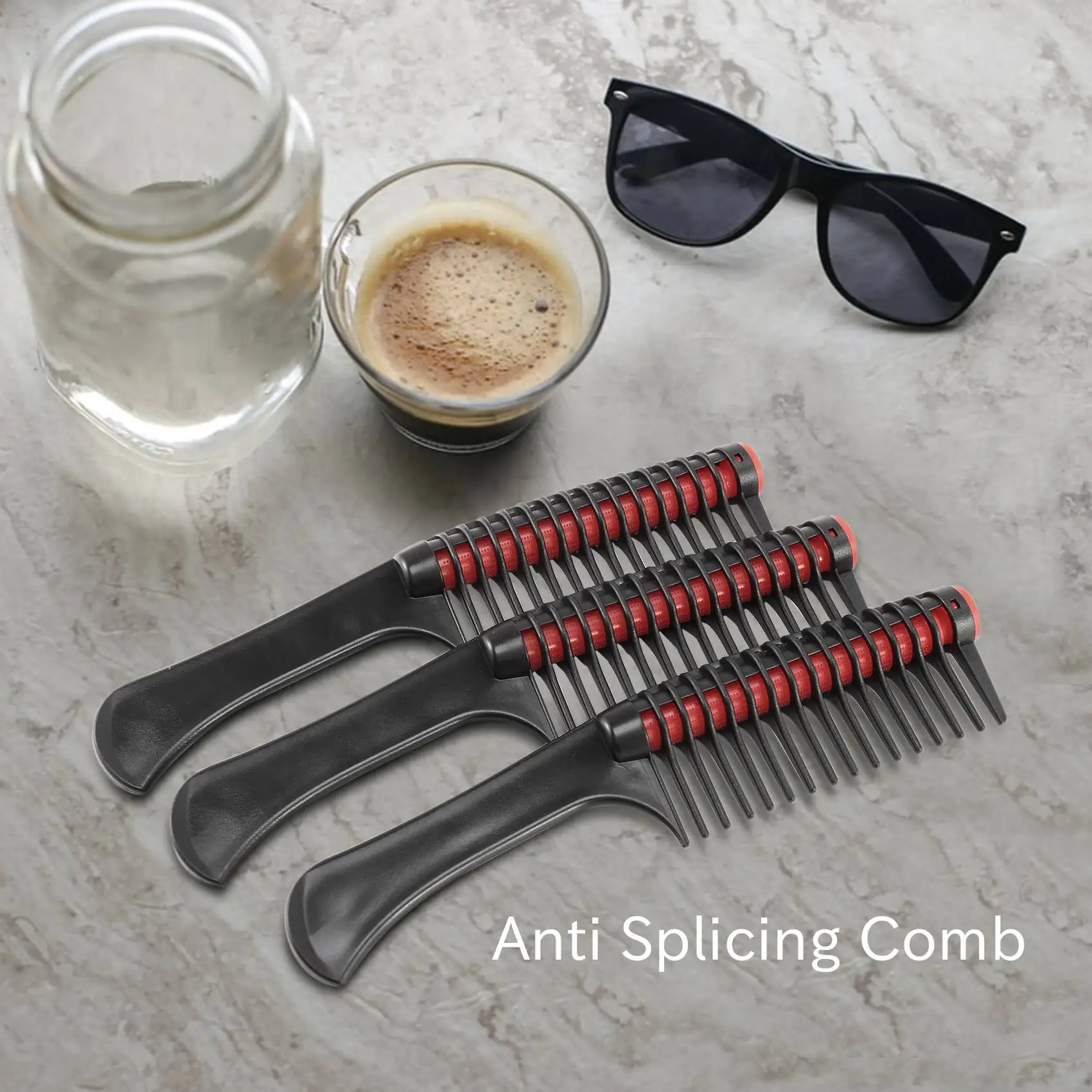 NEW 3 Pack Hair Comb, Comb Roller, Detangling Roller Comb Integrated Hair Roller Comb, Anti Splicing Comb for Salon Barber Hai