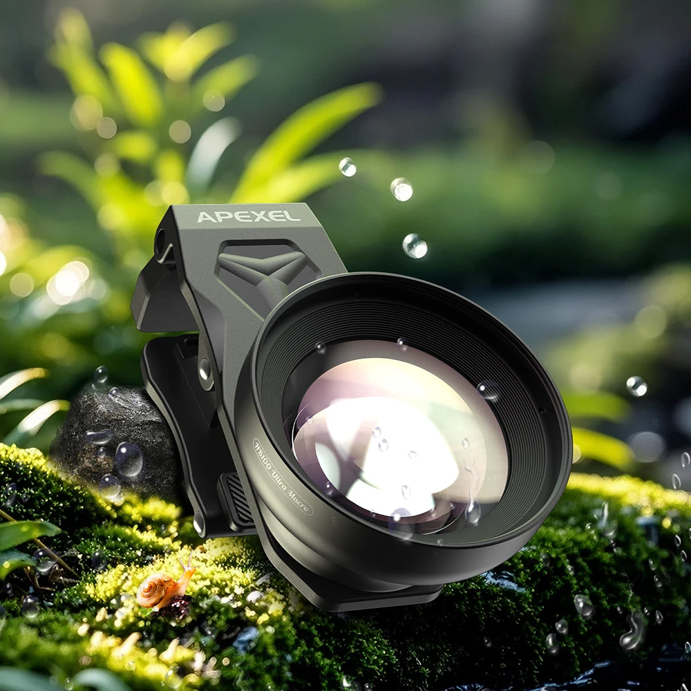

APEXEL 100mm Ultra Macro Lens HD Micro Phone Camera Lenses No Distortion for iPhone Samsung phones Supports Eye Macro Photograph