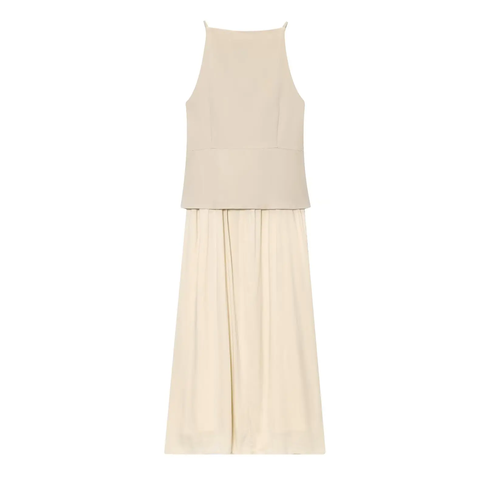 UNIZERA 2025 Zomer Nieuwkomers Dameskleding Single-Breasted Kleine Plooirok Midi Vest Splicing Jurk