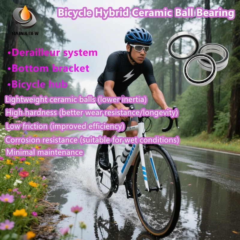 

2Pcs S6902RS CB Bicycle Ceramic Bearing Bearing High Quality ABEC-7 Deep Groove Ball Bearings