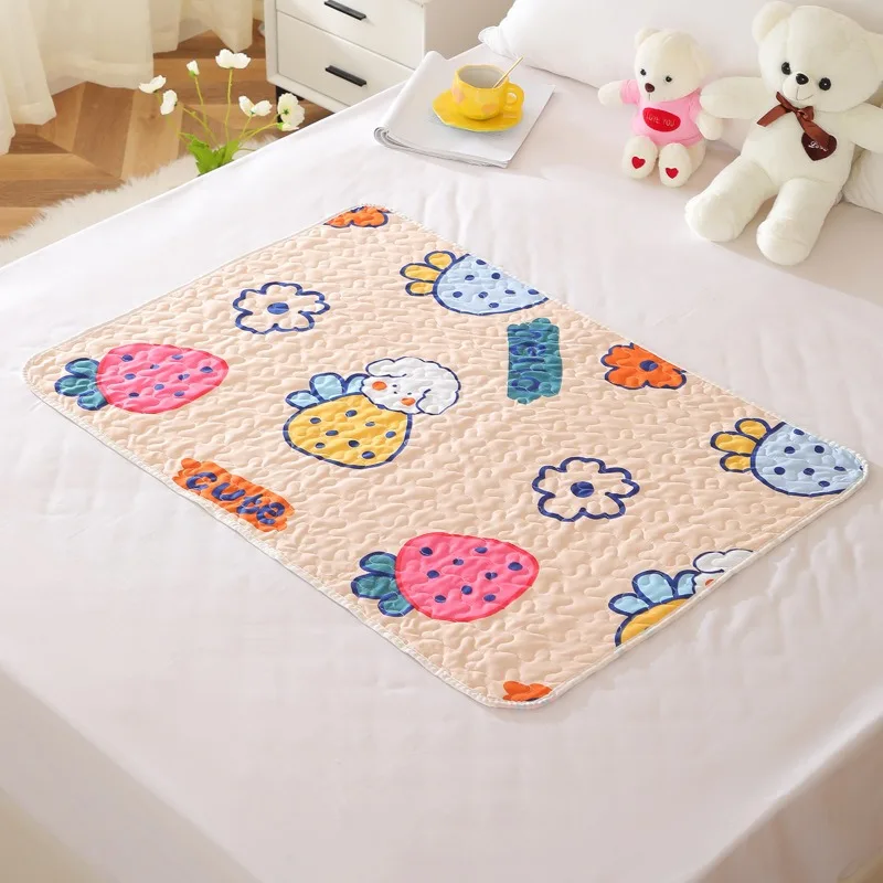 

Cute Waterproof Washable Mattress Urine Mat for Baby Toddlers Cartoon Bed Protector Diaper Bedding Urine Pads Cloth Breathable