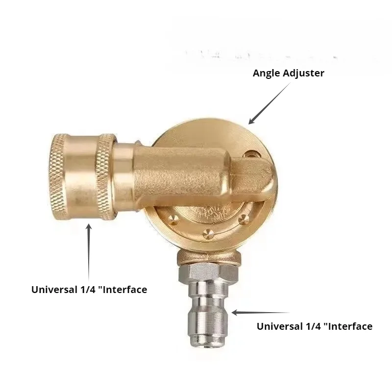 Imagem -05 - Pistola de Água o com Ângulo Acoplador Rotativo Cabeça de Conversão Conjunta de Cobre Conexão Rápida de Ângulo de Alta Pressã