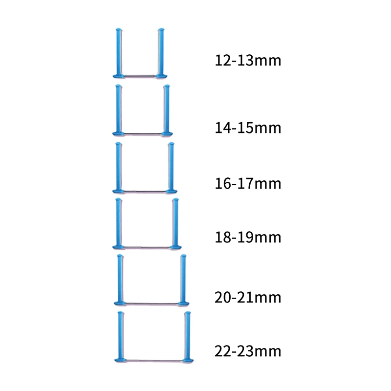 Juego de cables de corrección azul para uñas encarnadas, cuidado de los pies, tratamiento profesional, recuperación, pedicura de uñas, herramienta alisadora de dedos