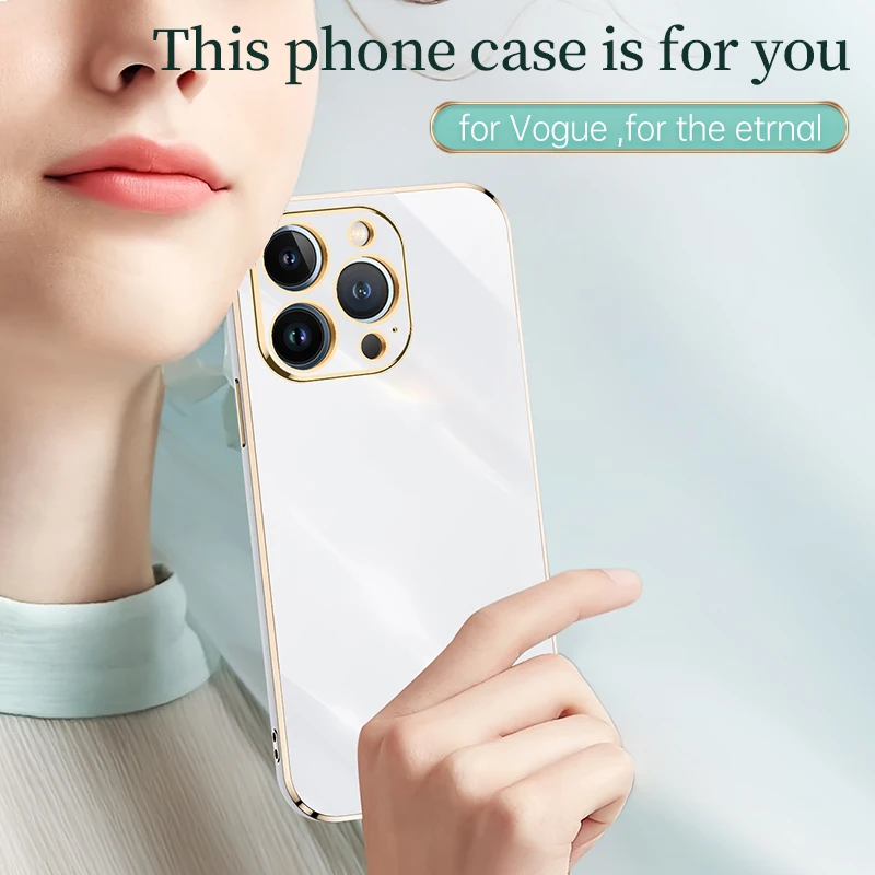 Per iPhone 14 Plus custodia Fashion Plating Cover in gomma siliconica morbida lucida su iPhone14 custodia per telefono per Apple iPhone 14 Pro Max