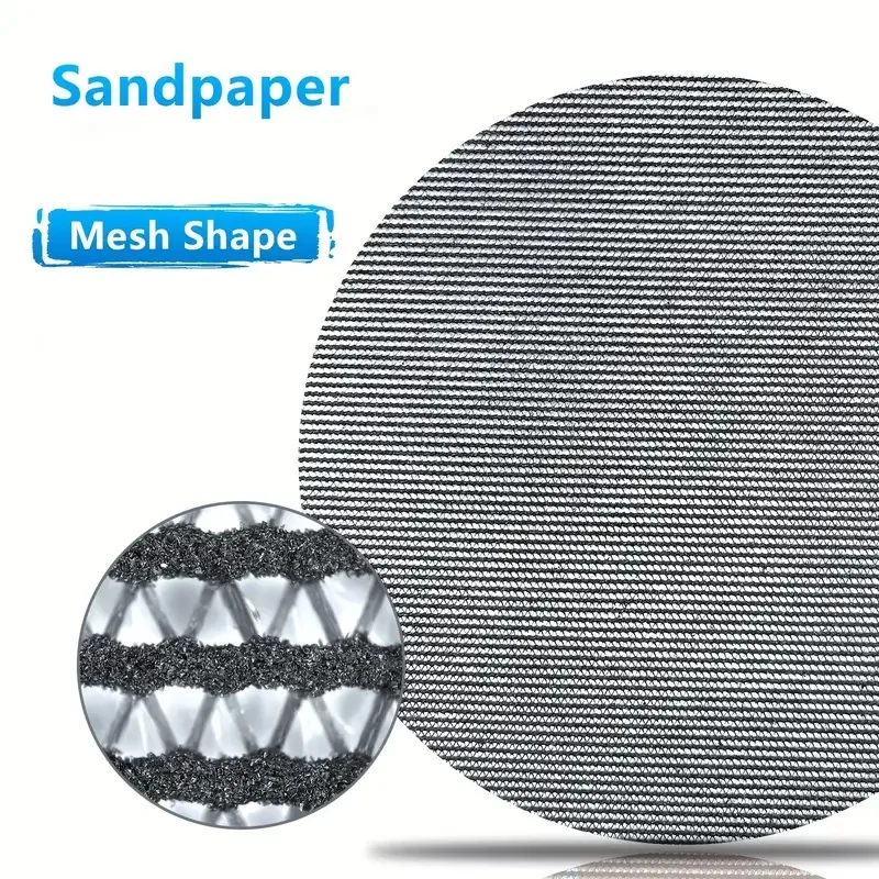 50 قطعة 5 بوصة هوك وحلقة جلخ الغبار الحرة شبكة الرملي ورقة 125 مللي متر شبكة الرملي أقراص مكافحة حجب طحن الصنفرة للسيارة
