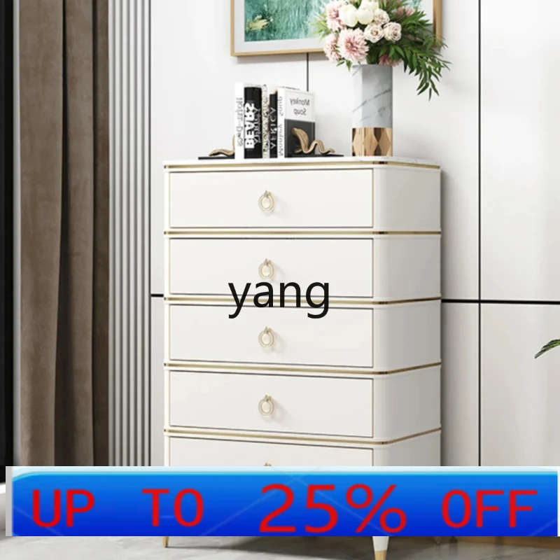 

lmm Living Room Marble Storage Chest of Drawer Modern Minimalist Bedroom Solid Wood Chest of Drawers Storage Cabinet