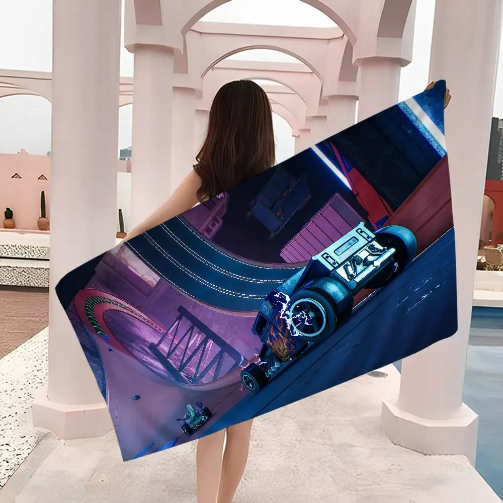 Game H-Hot W-Wheels Anime Beach Swimming Towel Soft Absorbent Washcloth Children's Gifts for Kids Travel Camping Gym