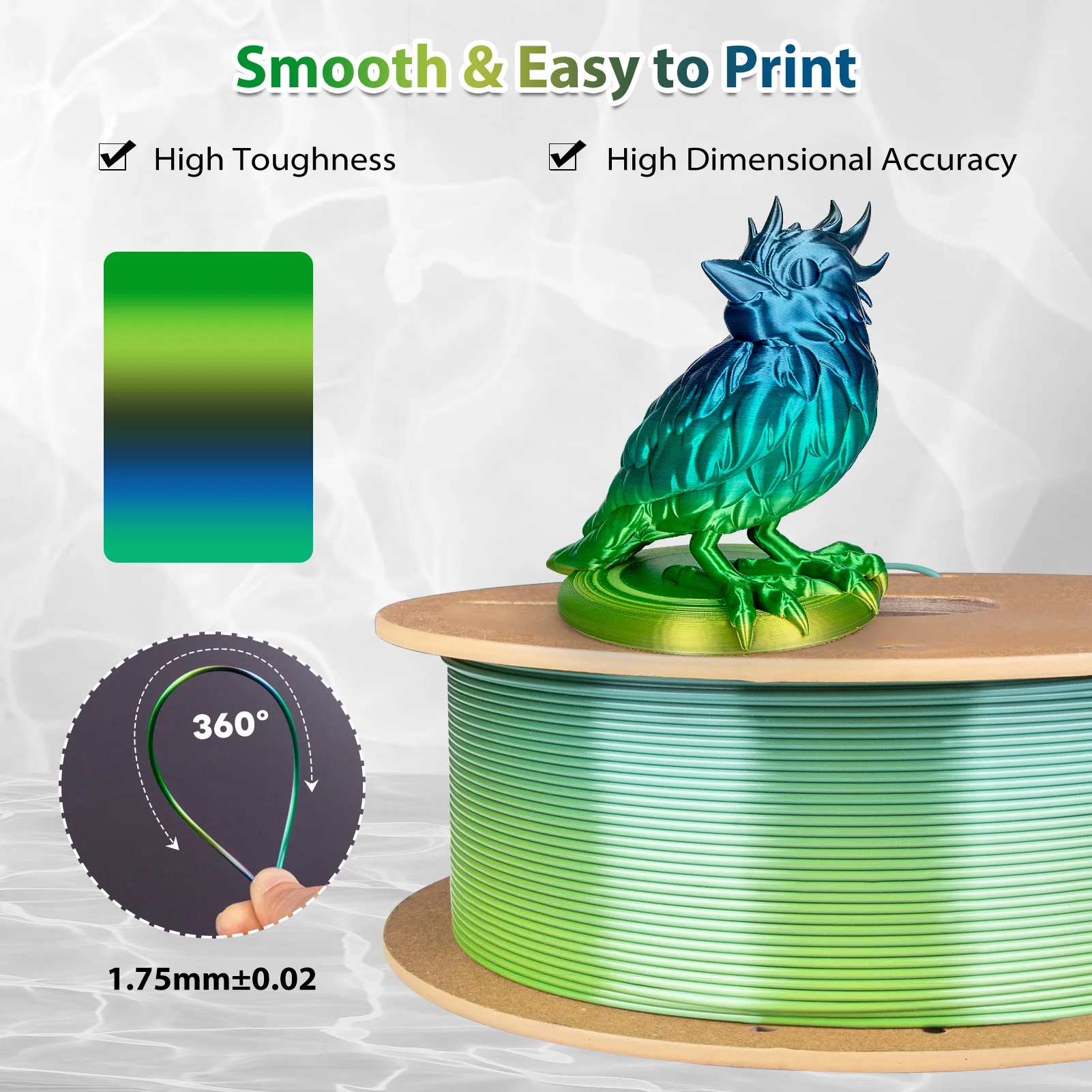 Filamento PLA Silk Rainbow 1.7 - 3D Printing Fdm avaliação e preço