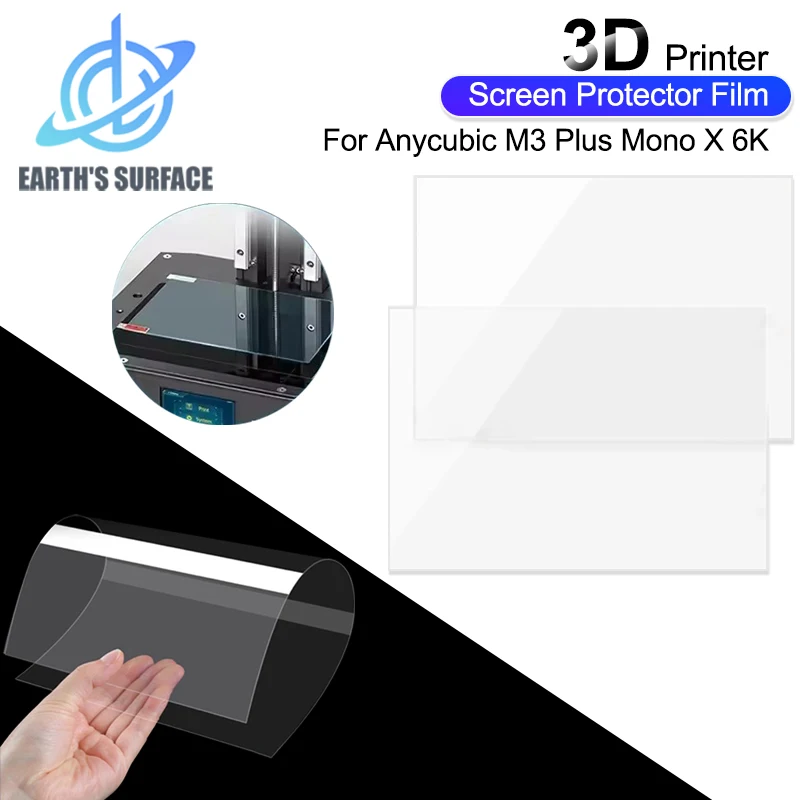 

Защитная пленка для экрана 3D-принтера для Anycubic Photon M3 Plus Mono X 6K ELEGOO Jupiter LCD SLA, защитная пленка 6,23/8,9/9,25/10,1 дюйма