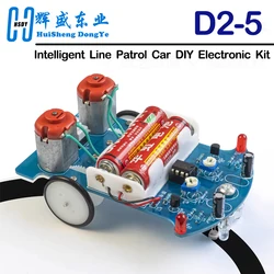 D2-5 Intelligent Track Car Electronic Production DIY Kit Line Patrol Car Welding Practice Circuit Board