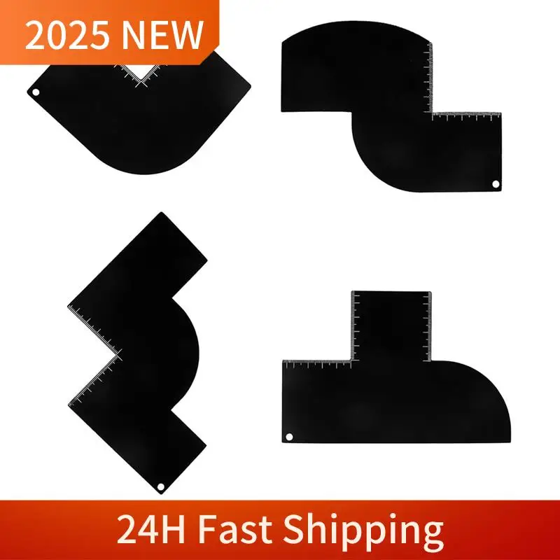 

A63Z Топ для парикмахеров для улучшения формирования линии волос 4 шт. Парикмахерский набор с индикаторами измерений, карта здоровья для парикмахеров