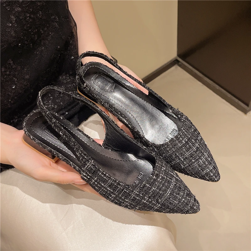 

Brand Designer Slingbacks High Heels Pumps Women Pointed Blue Pointed Toe Party Shoes Summer Thin Heeled Sandals High Heel Shoes
