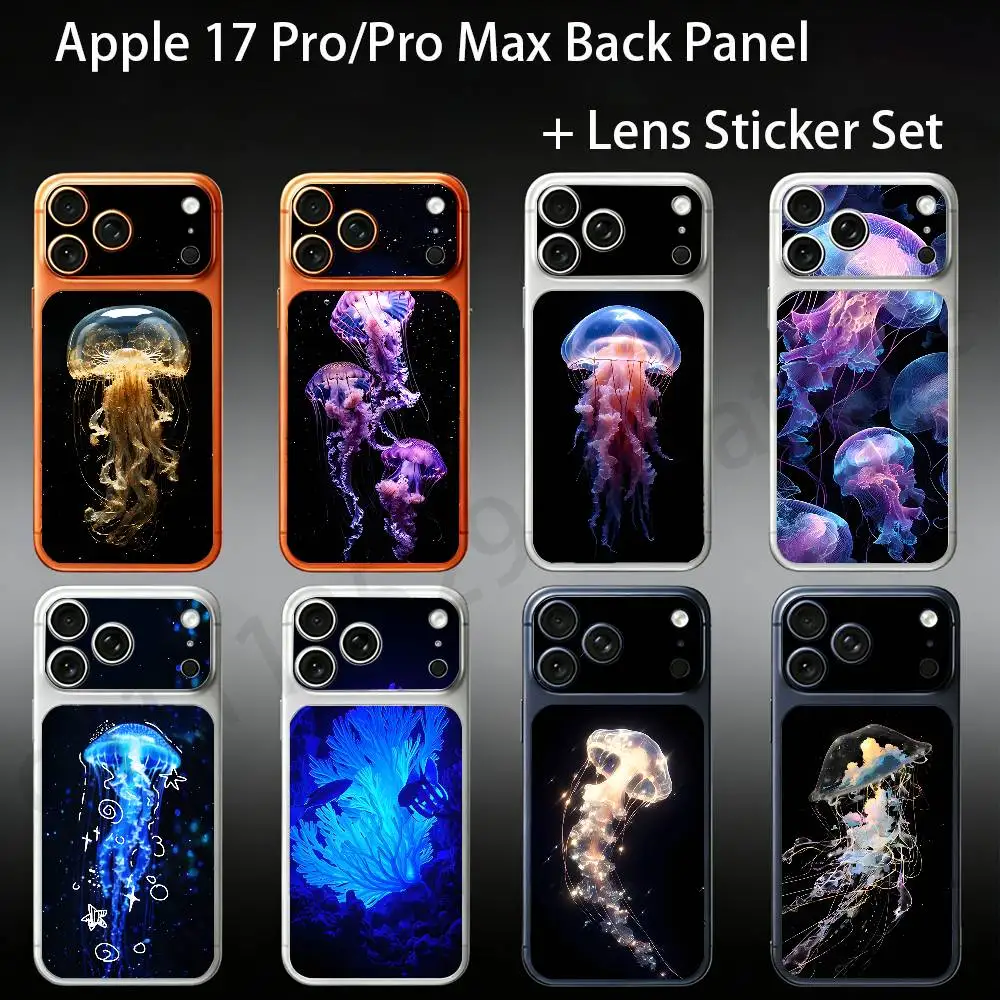 

Ocean Jellyfish For iPhone 17proMax/17pro Full Cover Decal Skin Wrap Colorful Rear Protective Sticker Film