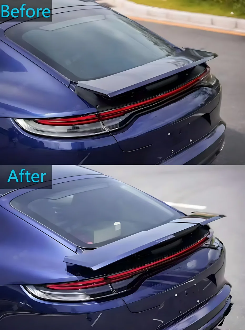 2017-2025 لـ 971-976 أجزاء أداء باناميرا توربو جديدة ثلاث طبقات قابلة للطي جناح خلفي كهربائي #3