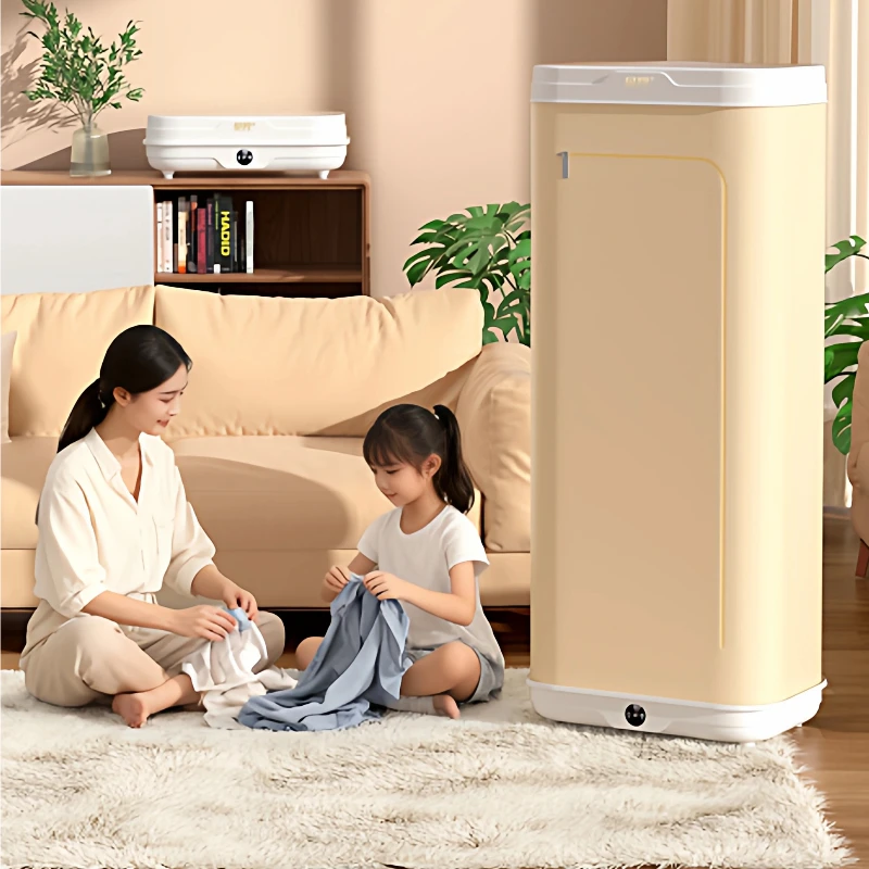 Secador de Roupas Dobrável Portátil Mini para Casa, Dormitório e Viagem com Função de Timer