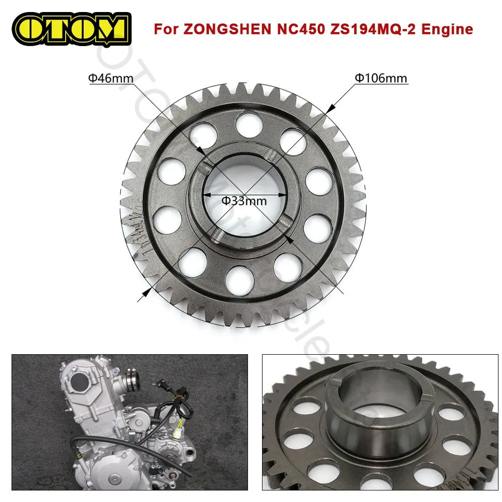 

For ZONGSHEN ZS194MQ-2 NC450 Motorcycle Starter Gear Plate Start Overrunning Clutch Part KEWS K16 K23 KAYO HENGJIAN BSE STN BRZ