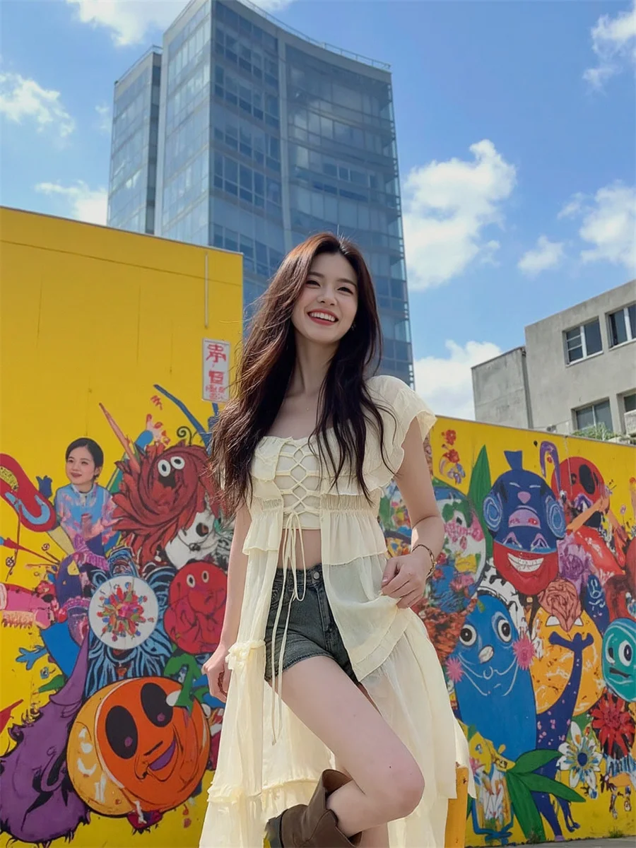 Women'S Long Summer Dresses Folds Ankle-Length Side-Slit High-Slit Splited Splitting Cut-Out Cutout Hollow-Out Hollowing Holes