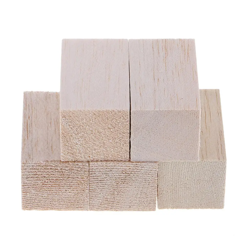 5/10pcs Balsa Wood Unfinished Craft Block Sticks Rod Model Building Crafting