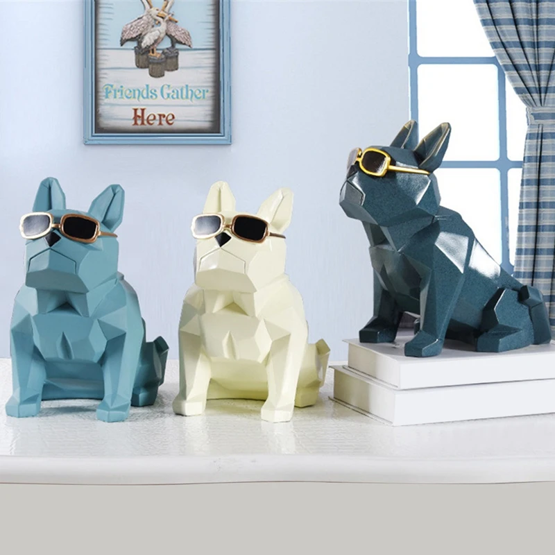 

Modern French Bulldog Wine Rack Stand Wine Holder Cabinet Home Decorations Creative Bottle Holder Display Ornaments