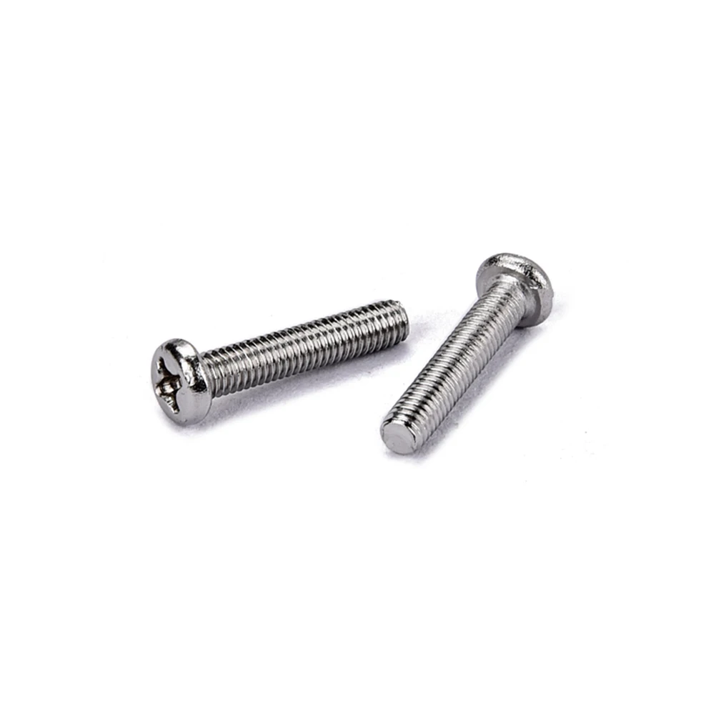 

50 PCS Electric Guitar Bridge Saddle Screws Replacement Electric Guitar Parts Accessory - 5x17mm (Silver)